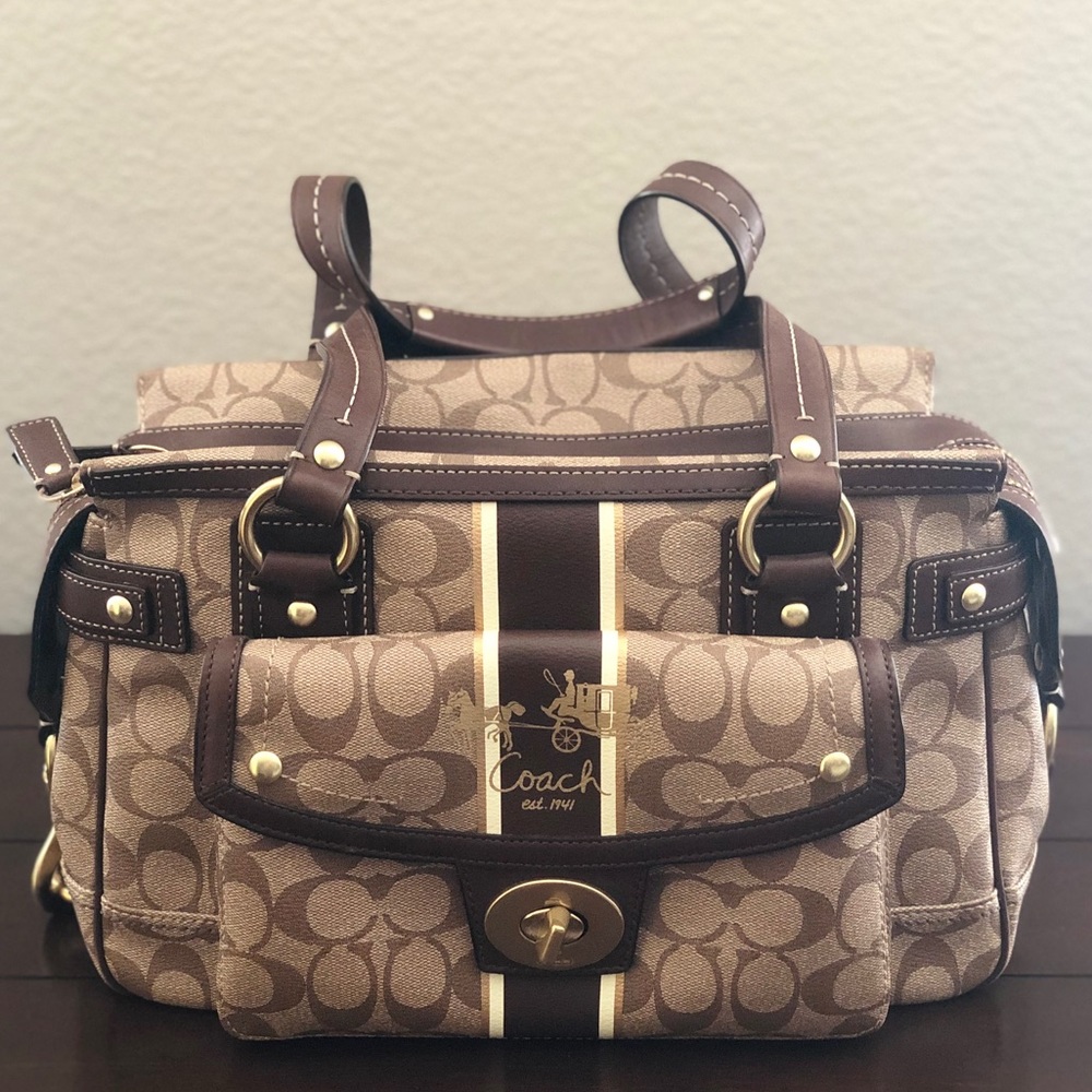 🚫SOLD - Coach Signature Doctor Satchel Khaki